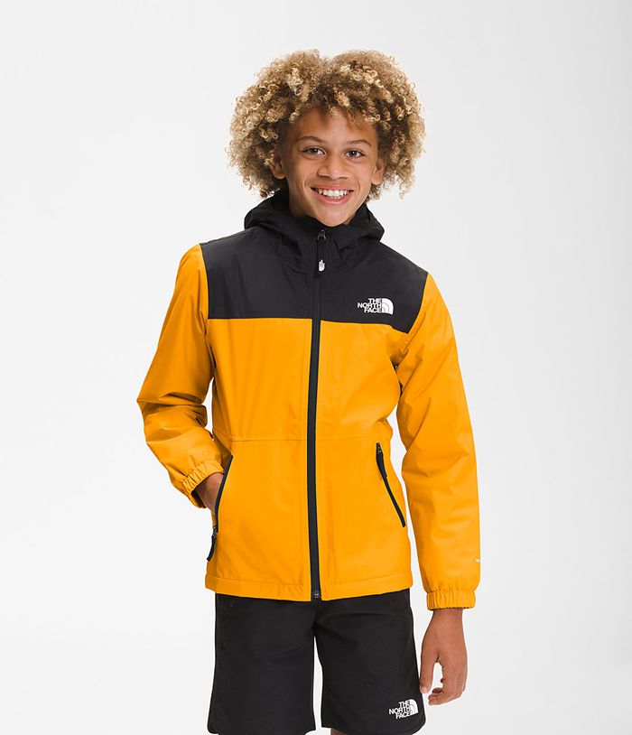 The North Face Boys Jacket Warm Storm Rain 957FNQLDM - Gold/Black
